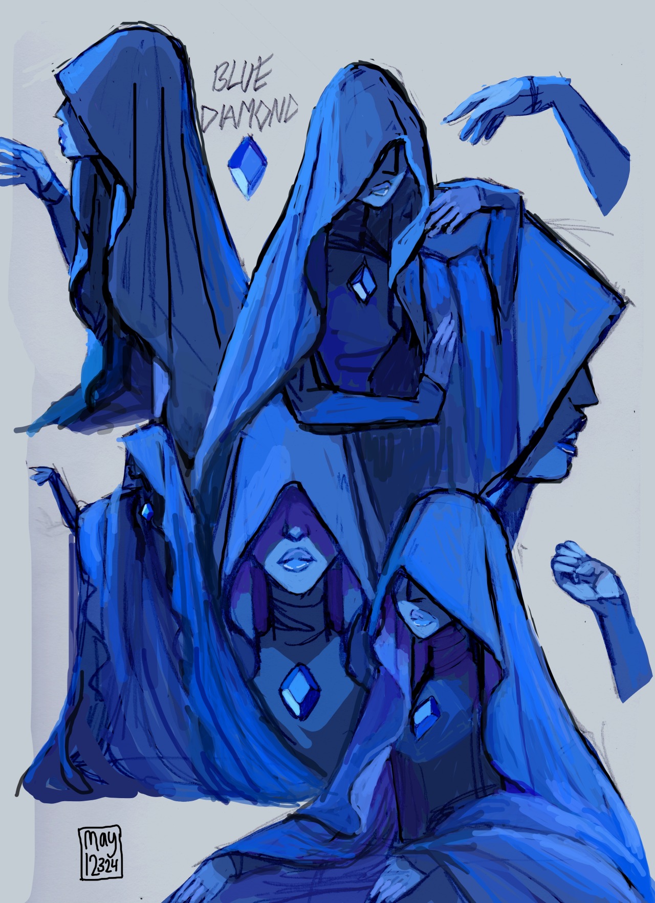 may12324:  Blue Diamond. She’s so sinister looking, I love it. 