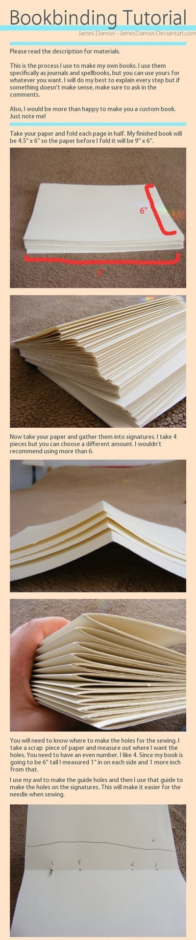 spells-and-sorcery:  Simple book binding tutorial, very useful for making your own