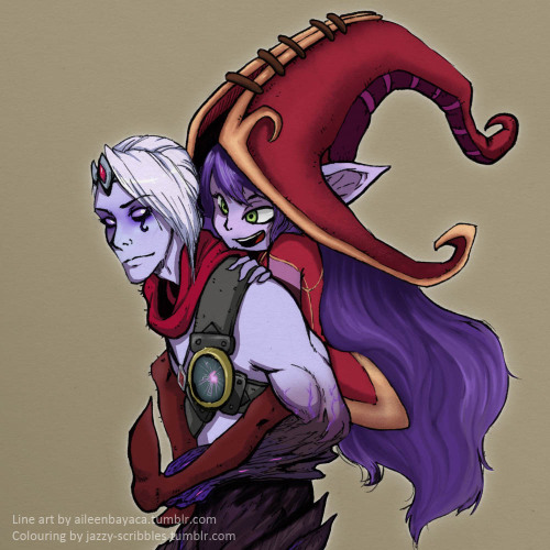 jazzy-scribbles:  I commissioned Aileen to draw Varus and Lulu at Animaga 2015 and it looks AMAZING!