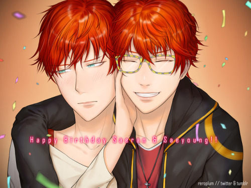 Happy Birthday to Saeran &amp; Saeyoung  ❤️❤️❤️ 