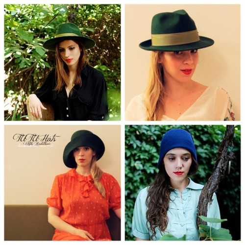 Uniquely modern with a touch of vintage style! Loving these enchanting handmade designer felt hats b