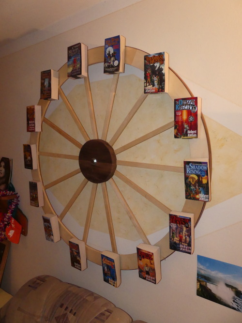 cherrynotes:hubsy91:My Wheel of Time bookshelfFinished it. When you spin it, the books will stay lev