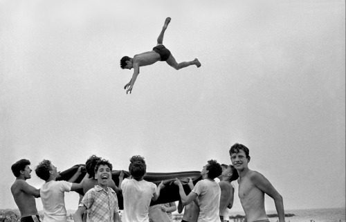 Blanket Toss Beach Play, Coney Island, 1955Coney Island, 1954Harold Feinstein (American; 1931–2015)©