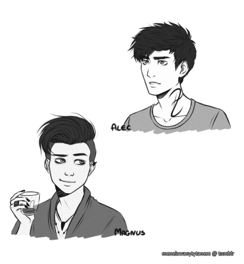 i’m back with some quick Alec + Magnus fanarts because i fell in love with both of them ♡