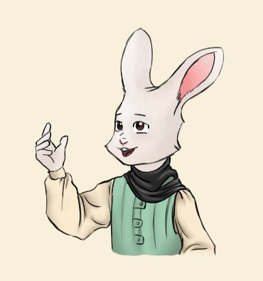 friendrat: meadow-roses:Some digital bunny doodles Also realized after coloring Jo in that the 