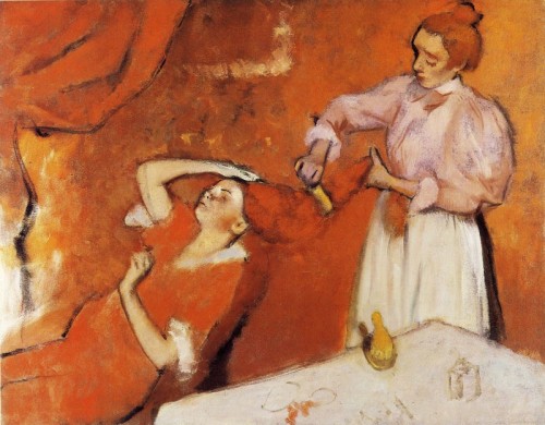 Edgar Degas. La Coiffure (Combing the Hair). 1896. Oil on canvas. National Gallery, London.