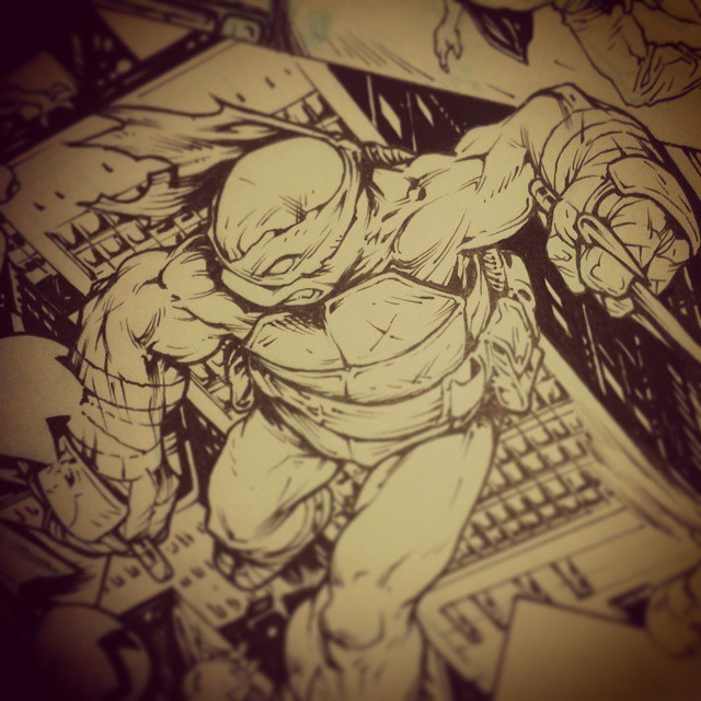 Cool but Crude. #TMNT #IDW #comics #cover #Raphael #inks #santolouco (em New York City)