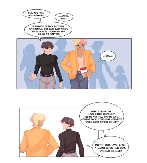 askjeon: taekook / high school sweethearts (?) reuniting