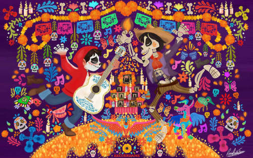 Mural de Disney Pixar Coco  Inspirado en los murales de Rapunzel pintados por la talentosa Claire Ke