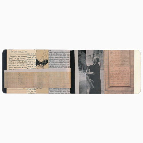 In the pocket/travel sketchbook. Collage. To be drawn on later.