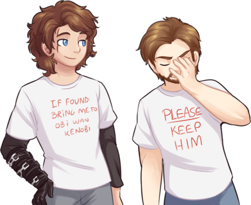 fizzy-dog: *Modern/domestic AU’s just to draw this*Anakin is a little shit~*~*~*~