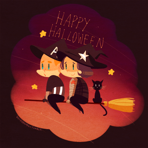 voodooling: Happy Halloween from Steve &amp; Bucky!!