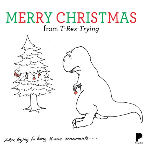 T-Rex Trying to hang X-mas ornaments&hellip;
