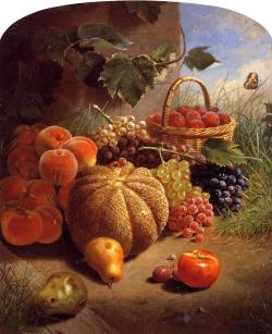 artsandcrafts28:  &ldquo;Still Life with Fruit&rdquo; William Merritt Chase  1871 