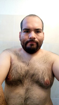 ibearfred:  regiobear:  Shower Time!  Qué ricos pelos!