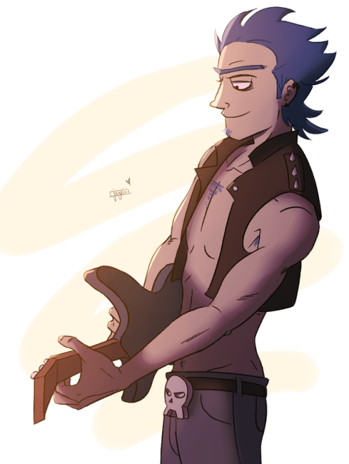 jeysic: i decided to clean up and color that last sketch and have it feature flesh curtains rick ins