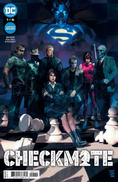 DC Comics for June 2021: this is the cover for Checkmate #1, drawn by Alex Maleev.