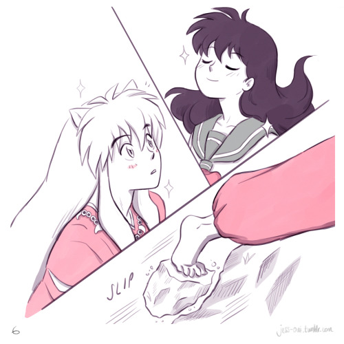 jess-oui: I loved this prompt, thank you, anon! My interpretation was for Inuyasha to get distracted