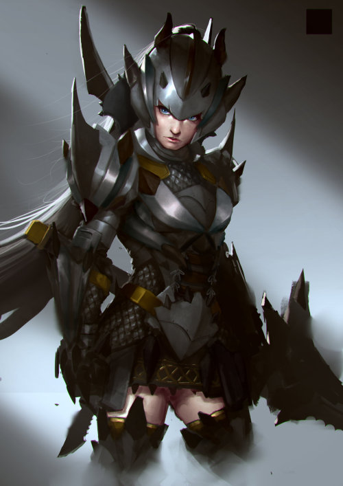 Game and Fantasy Art of Nick Gan:Monster HunterAssassinPhantom Assassin Dota 2Luna MoonfangQueen Of 