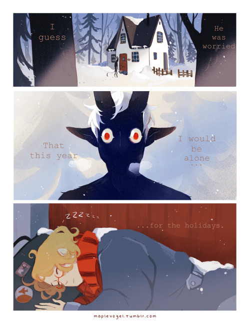 Happy Krampusnatch!:DMade a little 2 page comic based on the Krampus!AU.:)In wich Gilbert familly is