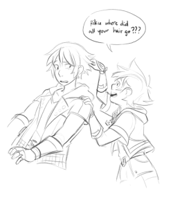 typical-ingrid:  I can’t believe the heartless just stole Riku’s hair??Just started watching a let’s play of KHIII! So far it’s been me screaming about seamless transitions and how HD everything is 