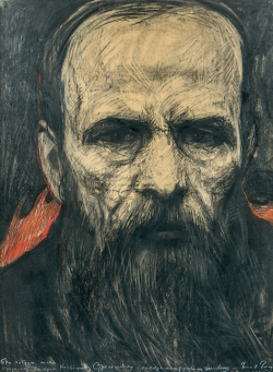 thunderstruck9:  Ilya Glazunov (Russian, b. 1930), Portrait of Dostoevsky, Paris, 1968. Pastel on paper, 92 x 68 cm. 