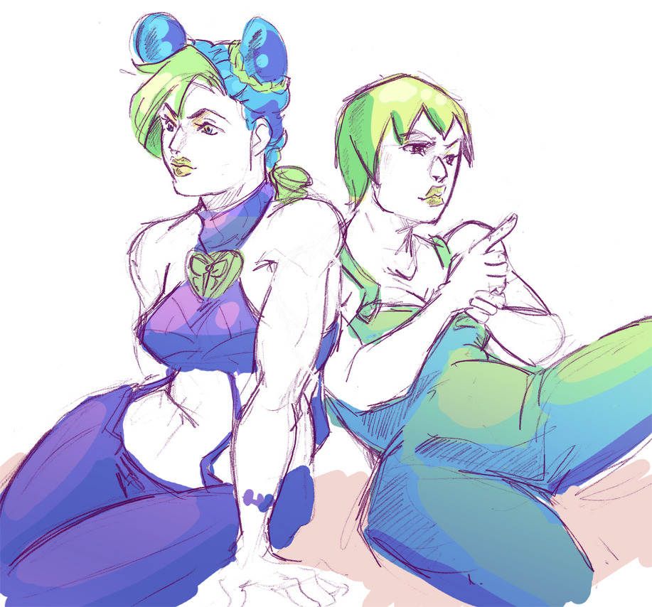 laveerie:  some very messy doodles of some babes 