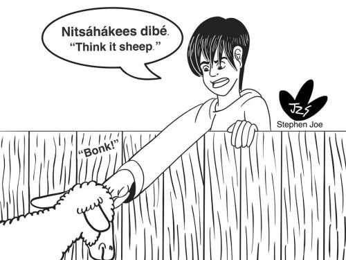 Day 26: Language This Navajo boy is telling the Joe Denny sheep in the hard way after the time of so