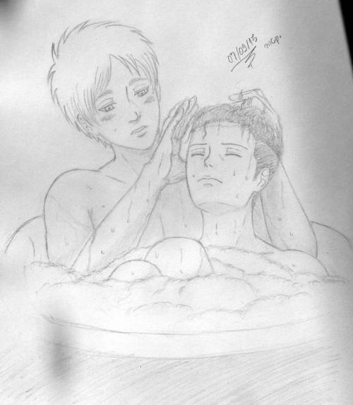 mtvandcodphilosophy: well… they are cleaning, aren’t they? ereri week day 2 - cleaning. 