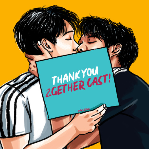 All the fanart I did for 2gether series! Khob Khun Ka 2gether cast and crew! 
