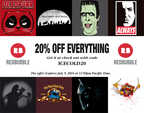 Hello again! It&rsquo;s a 2 day sale in my Redbubble store. Get 20% off everything using code IC