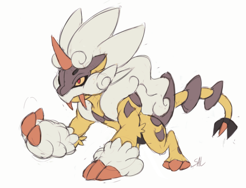salanchu:tried to fuse Raikou and Thundurus (Therian Forme). i never doing it before,so this is my f