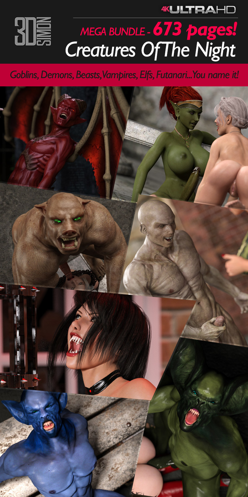  Goblins, Demons, Beasts, Vampires, Elfs, Futanari&hellip; You name it!  3D Simon