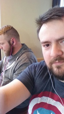 theprodigalcub:Starbucks study/writing session with the hubby.