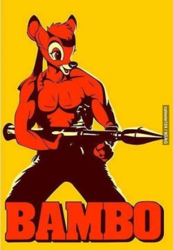 9gag:  Badass Bambi 