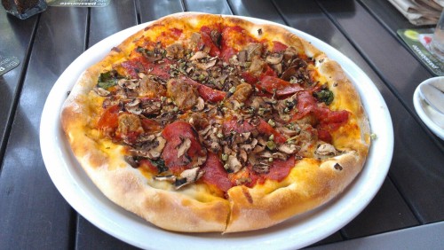 Mushroom Pepperoni Sausage Pizza At California Pizza Kitchen