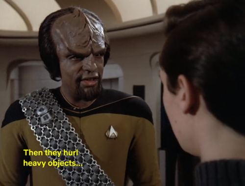 girlwholovesturtles: I have a lot of respect for Klingons