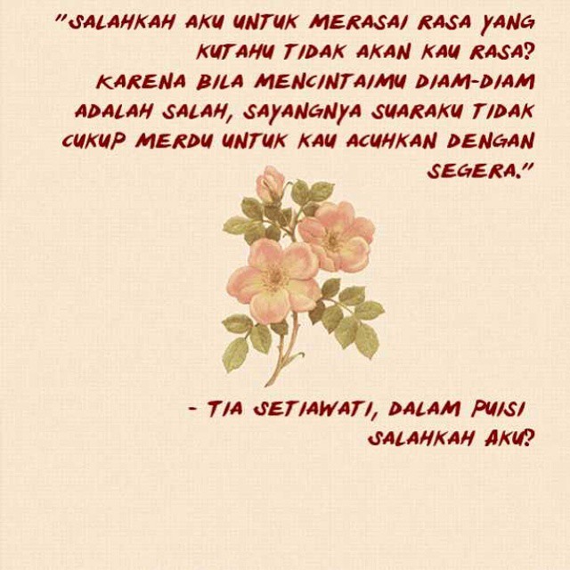 Karena Puisi Itu Indah Salahkah Aku Dalam Hal Mencintaimu Aku