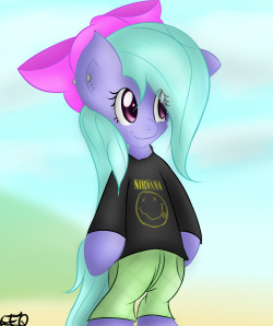 askshinytheslime:  AAnd last commisions for LonelyBrony42 ((Tried other style but i fails all the time :I ))  Aww, cute! :3