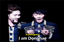 noctes:lee-donghais: donghae speech in portuguese/english @ss5 brazilit is ‘i want kiss’ not boobs!