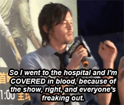 arielmh:  Norman talking about how he helped rescue a man from a car crash. As if