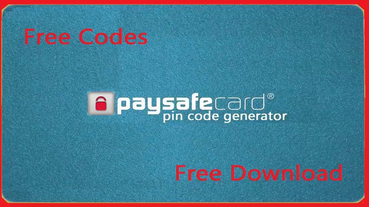 Paysafecard code generator fake Generate Random