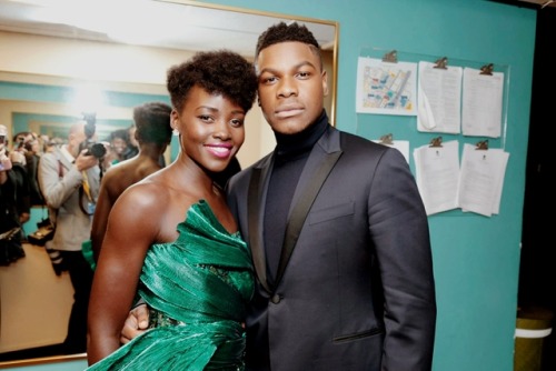 Lupita Nyong’o and John Boyega at the world premiere of Star Wars: The Last Jedi in Los Angeles - De