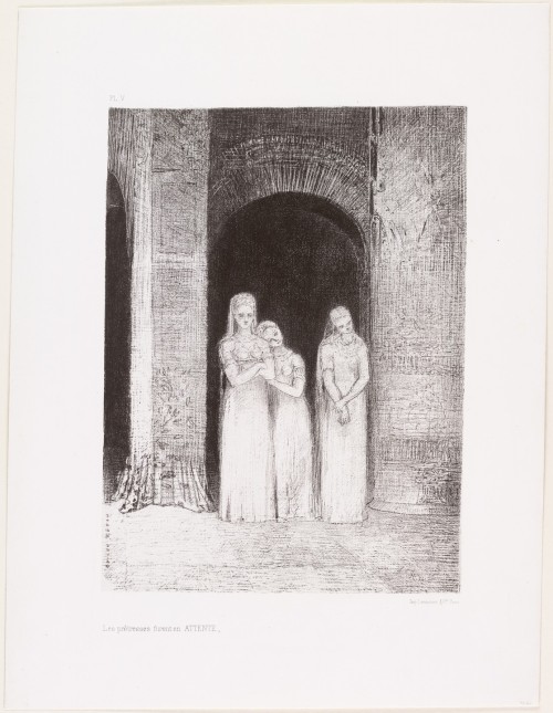 The Priestesses Were Waiting (Les Prêtresses furent en attente), Odilon Redon, 1886, MoMA: Drawings 