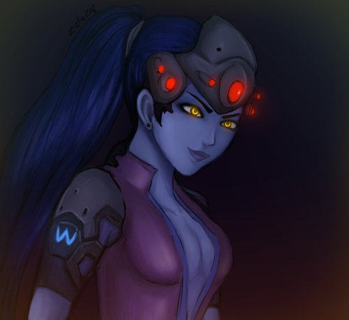 I did another fanart of a character from Overwatch. Here&rsquo;s Widowmaker~