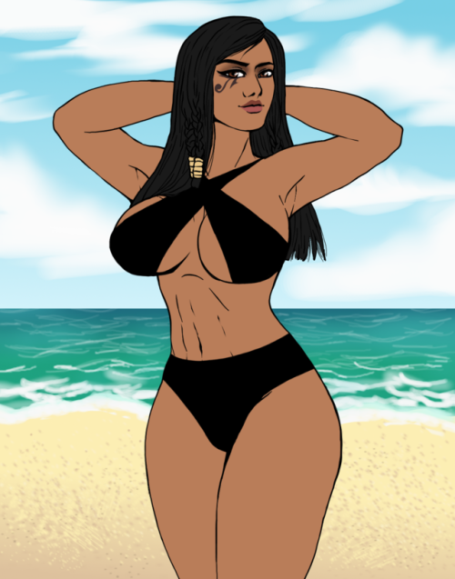 Sex therandomninjakitty:Pharah swimsuit pin up pictures