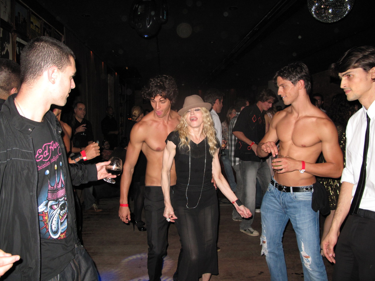 onequeenmadonna:  Madonna and Jesus Luz at Sticky and Sweet after party 