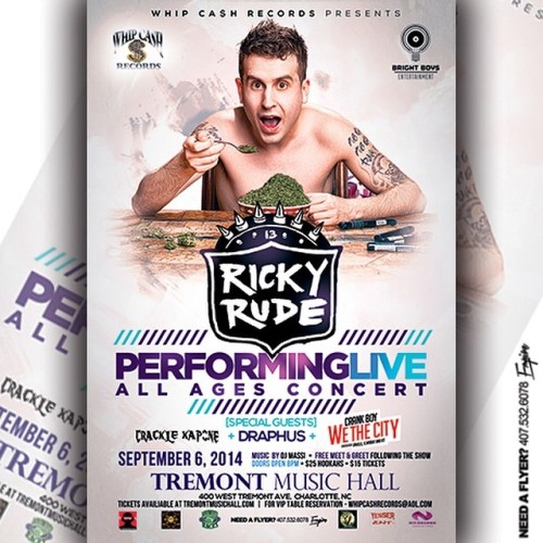 Our special guests at Tremont will include @RickyRude13 and Crank Boy #WeTheCity But not Crackle Kapone I guess.