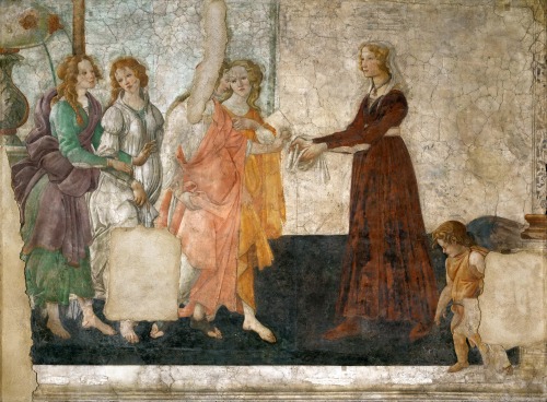 Sandro Botticelli, Venus and The Three Graces Presenting Gifts to a Young Woman (1483-1486)