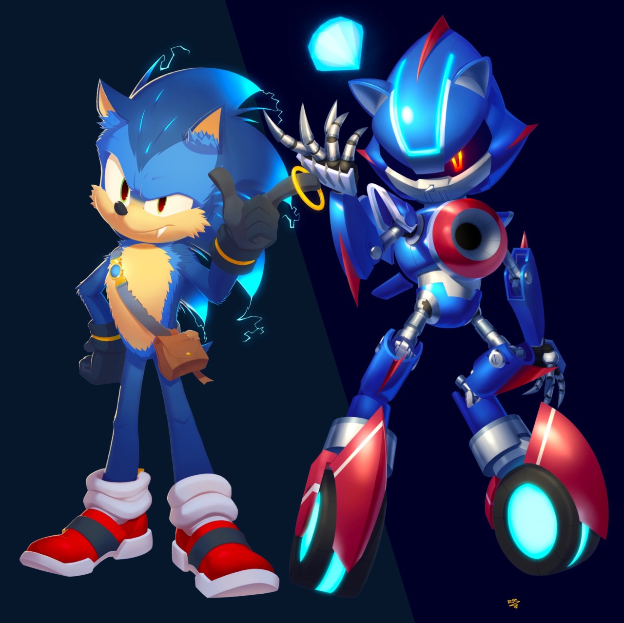 Cyber👀 on X: here is my take on redesigning Metal Sonic mark 3.0.0 and a  side by side comparison with my other metal redesign #SonicTheHedgehog   / X